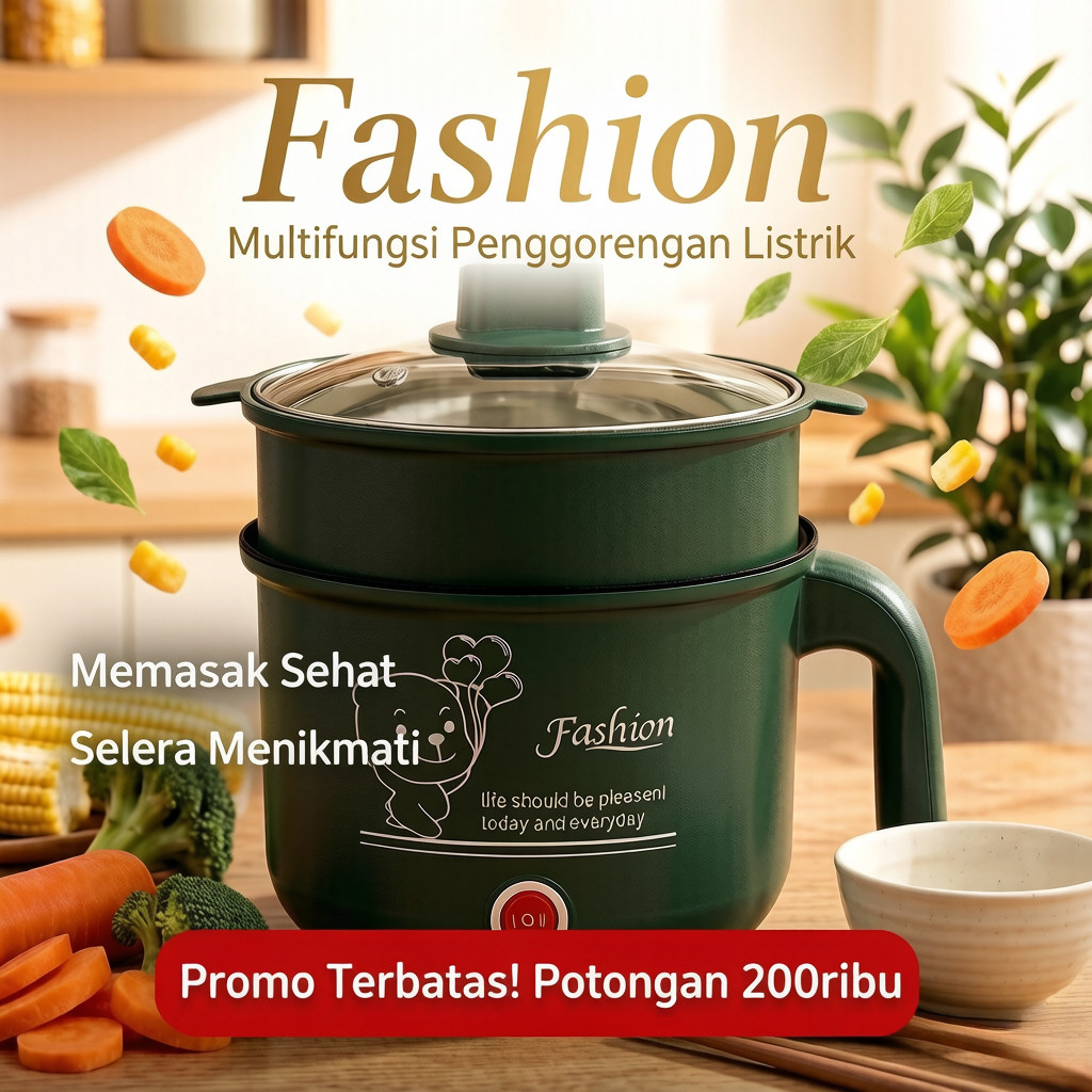 Panci Listrik / Pot Cooker Mini / Panci Listrik Free Kukusan / Panci Kukus
