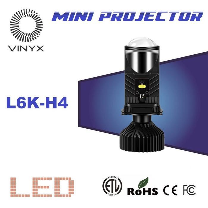 Lampu LED Projie H4 Mini Projector Lens Lensa Motor Mobil Y6 Y9 L6K Car Kendaraan - L6K-H4 Vinyx, FL