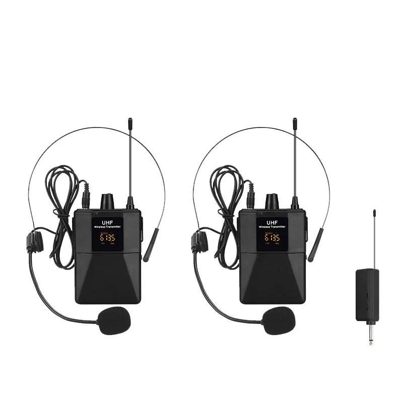 Headset Wireless Microphone, Dynamic Microphone, Karaoke Headset Microphone with Rechargeable Receiv