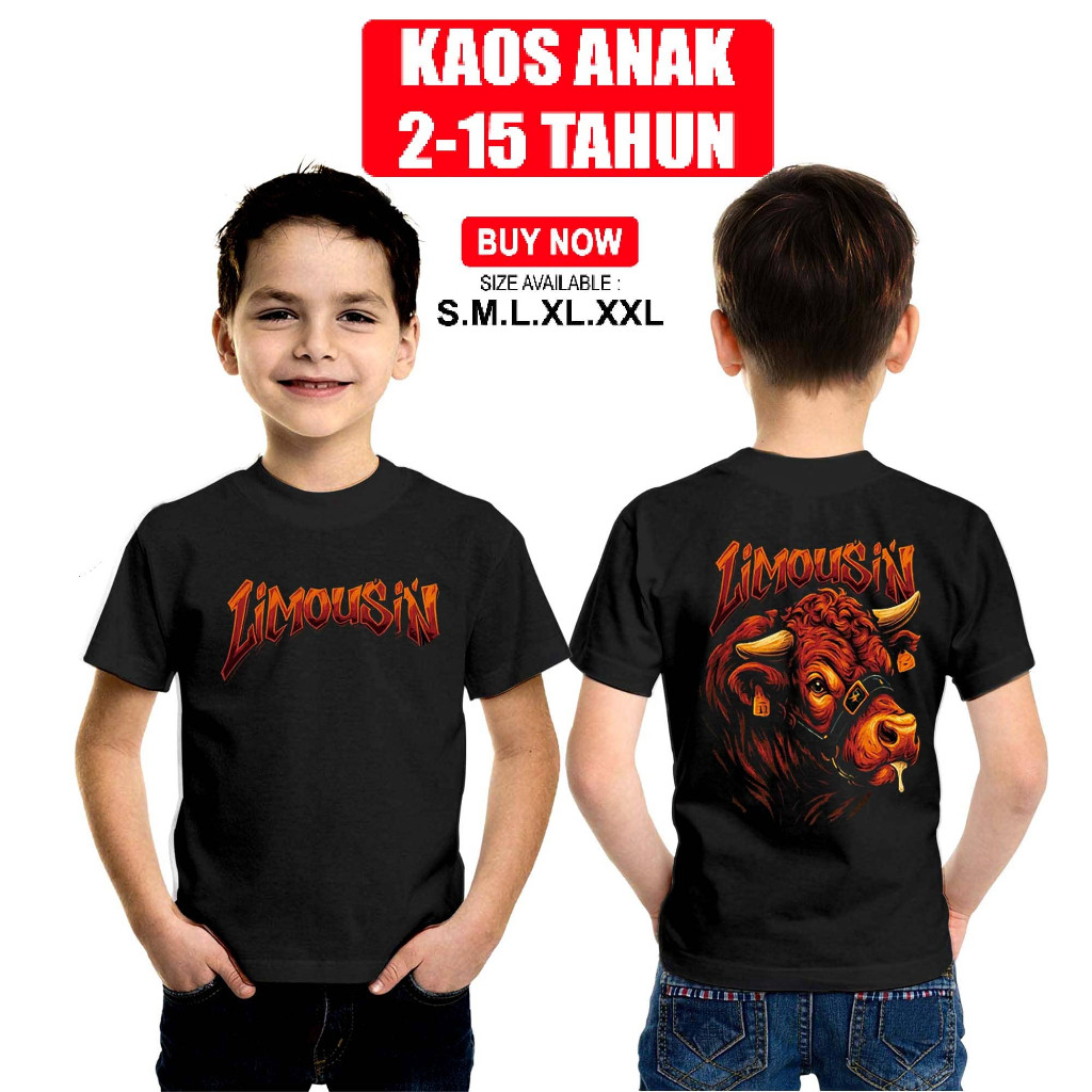 Kaos anak Peternak Sapi Desain Sapi Limosin Kaos Peternak Muda Kaos Sapi