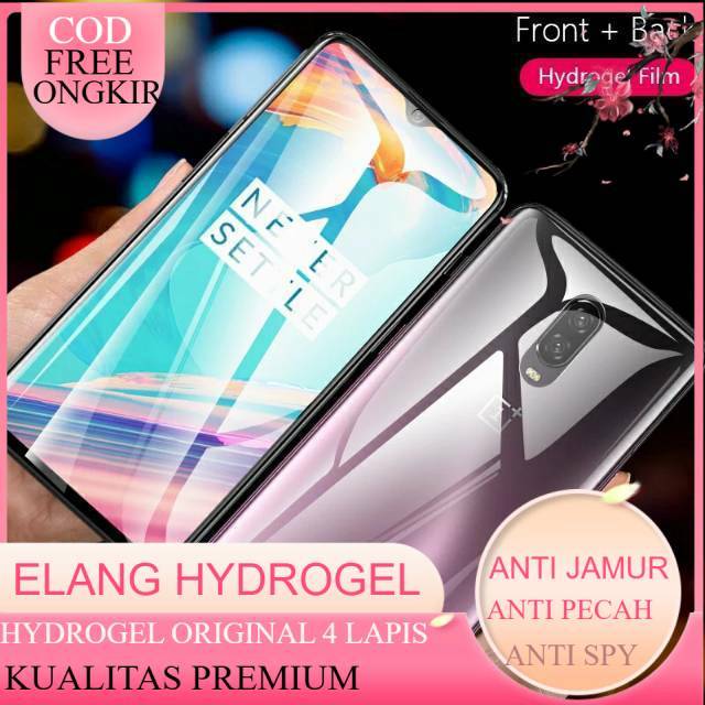 Hydrogel Oneplus 6 / 6T / 6T McLaren Screen Protector Depan Belakang Full Cover