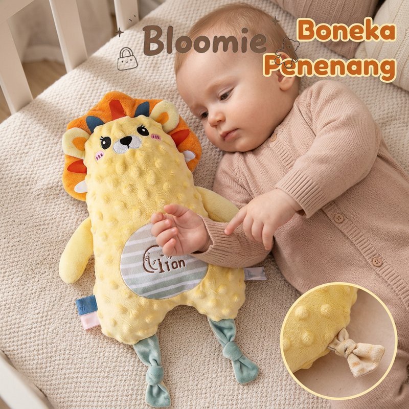 Boneka Teether Bayi Plush Karakter Hewan Silicone Food Grade Mainan Edukasi Penenang