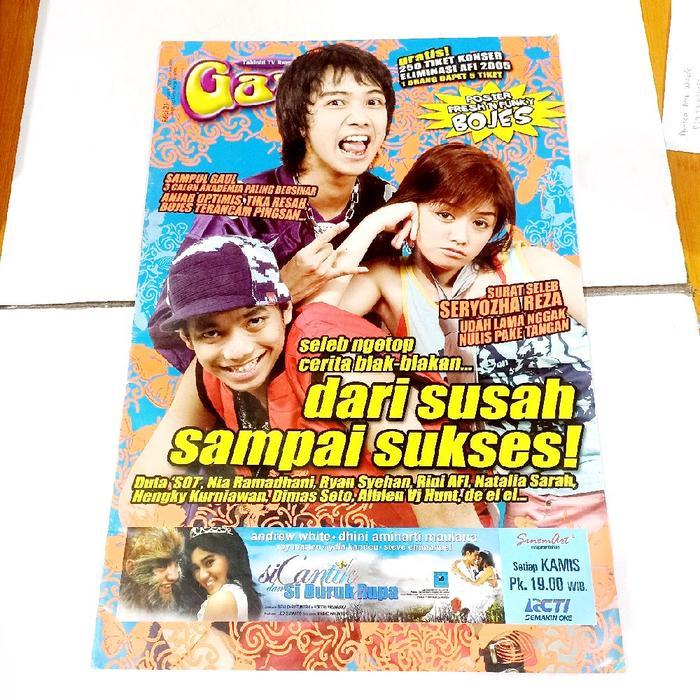 Tabloid TV remaja Gaul Edisi 21 Tahun IV 26 Mei - 1 Juli 2005  - - Poster belakang Gading Marten