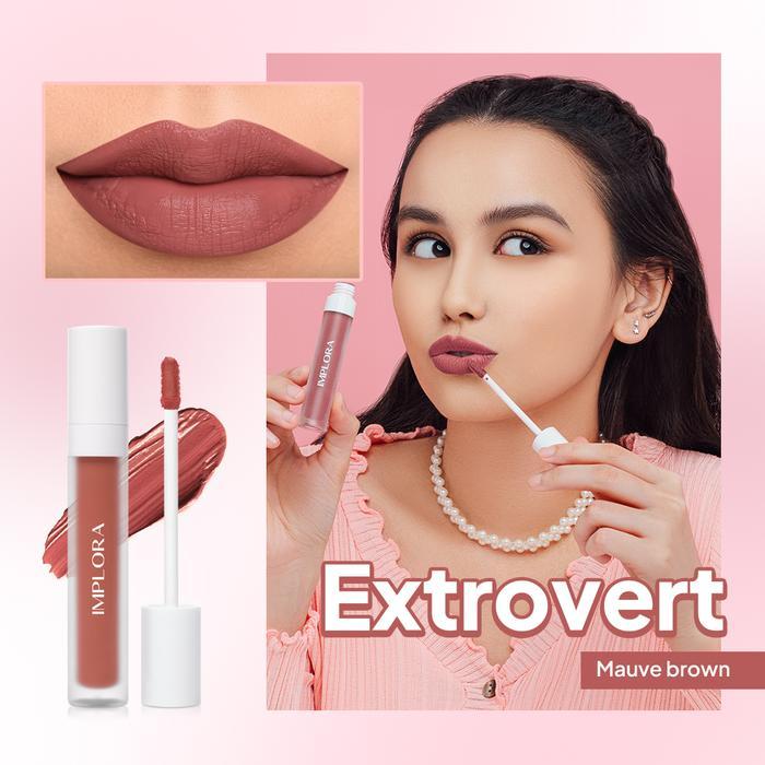 Implora Lip Velvet + Lip Crayon Satin | Paket Lipstik Ombre - Extrovert, Promises