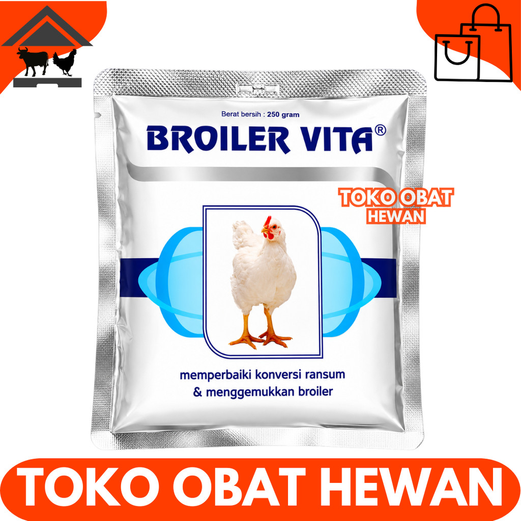 BROILER VITA 250 GRAM MEDION - Vitamin Ayam Broiler Pedaging - Obat Vitamin Penggemuk Ayam Pedaging 
