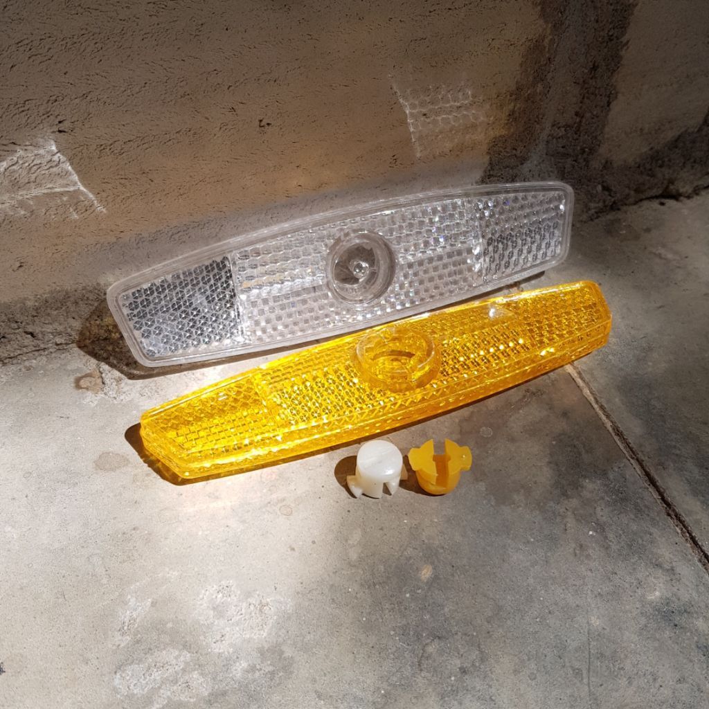 Reflektor/Mata Kucing Untuk Ruji Sepeda MTB/Lipat Warna Putih & Kuning
