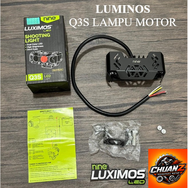 Q3S LAMPU BOHLAM LED LUXIMOS LAMPU BOHLAM MOTOR 3 LENSA Q3S LUMINOS TOP QUALITY