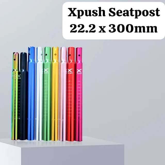 Foto Xpush Seatpost Tiang Sadel Ukuran 22.2 X 300 mm Sepeda Anak Pushbike Balance Bike Alloy