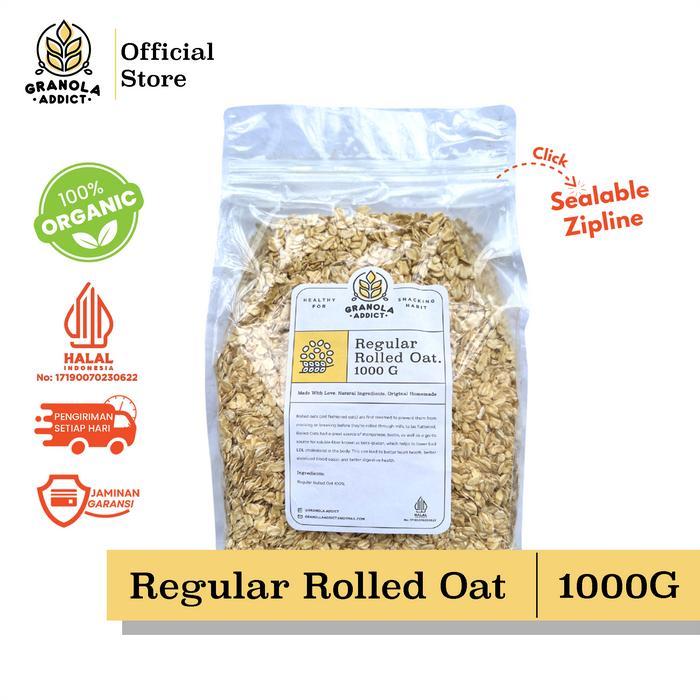 Granola Addict - Rolled Oat / Gandum Utuh / Gandum Kasar All Var (250gr ; 500gr ; 1000gr / 1kg) - Zi