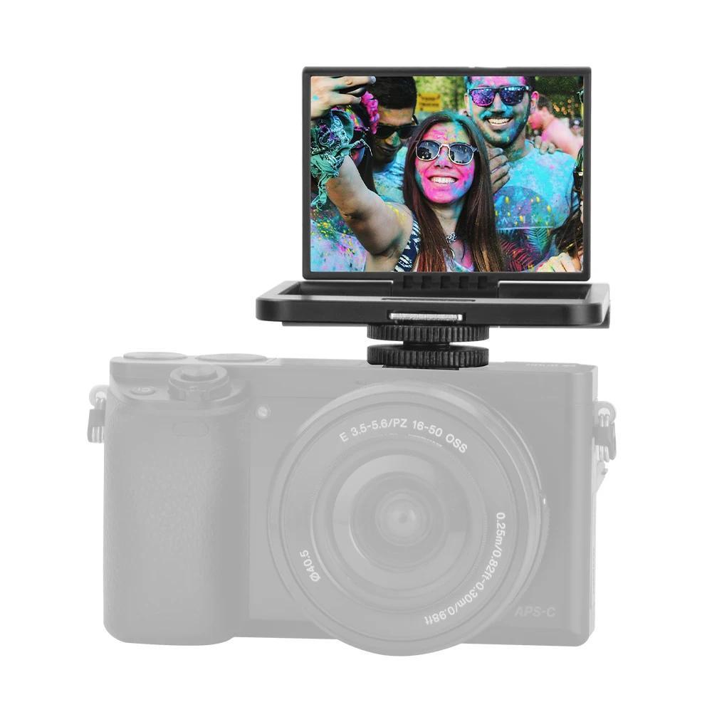 Camera Vlog Selfie Mirror Flip Mirror Universal Cold Shoe For SONY A7 A6300 Fuji XT3 XT4 DSLR and Mi