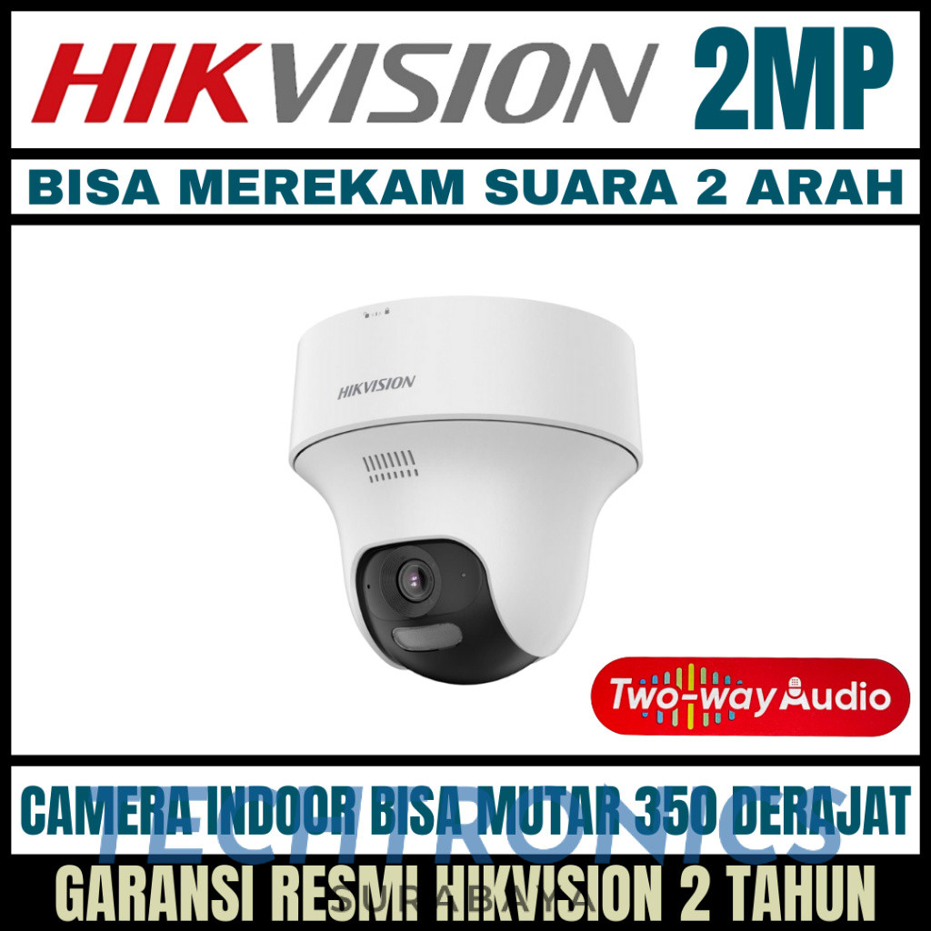 Techtronics | camera cctv hikvision 2MP PTZ Indoor Two Way Audio Kamera CCTV