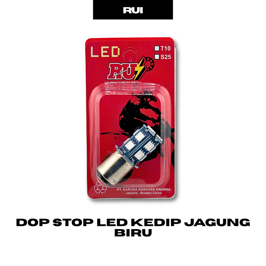 DOP STOP LED KEDIP JAGUNG BIRU