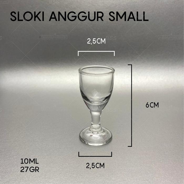 Gelas Sloki Kaca Kecil One Shot Glass Minum Anggur Cantik Lucu - Anggur Small - Gelas Cangkir - Gela