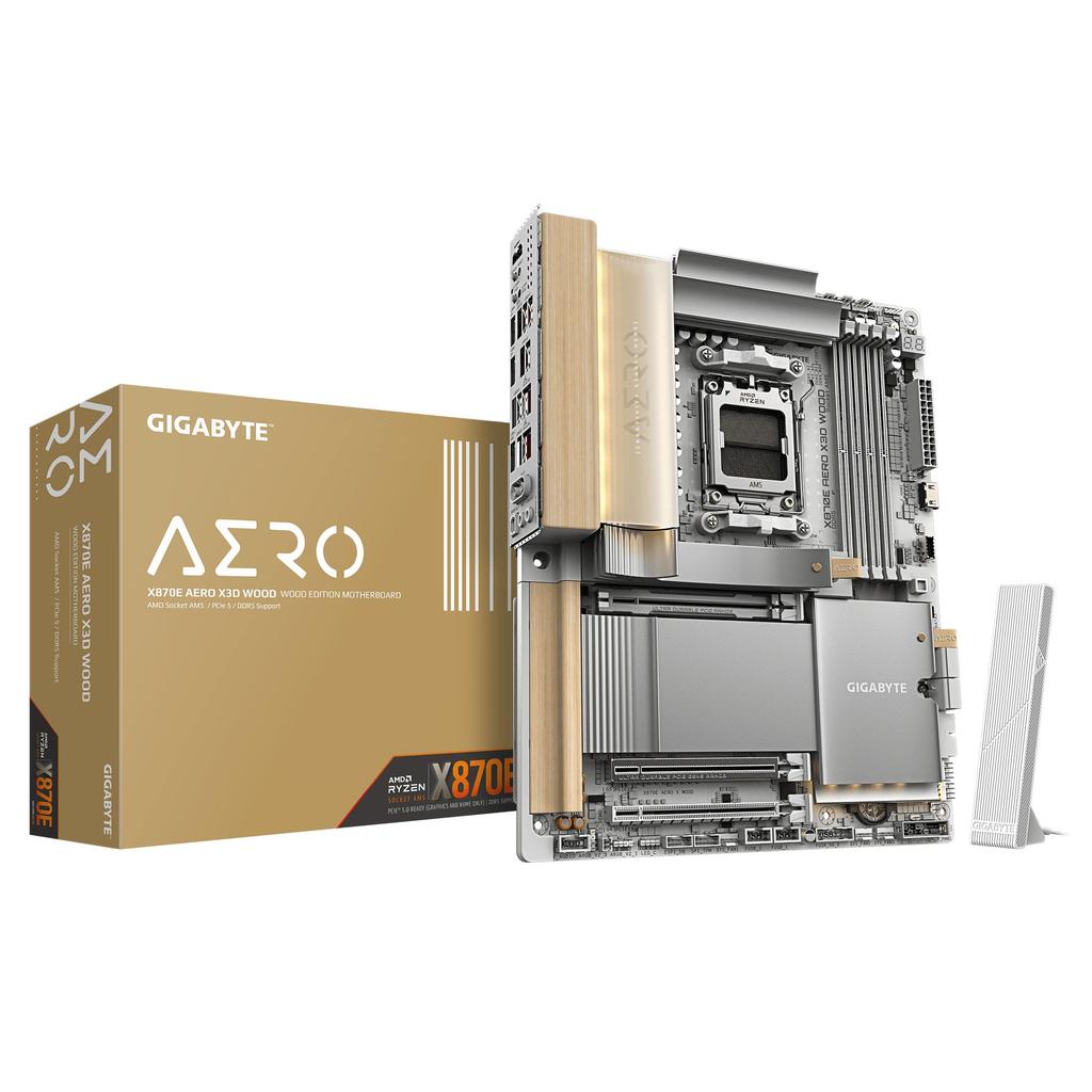 Motherboard Gigabyte X870E Aero X3D Wood (AM5, AMD, X870, DDR5, USB3.2, SATA3)