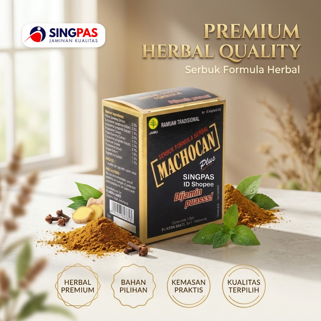 MACHOCAN Jamu Herbal Serbuk Premium Isi 10 Sachet
