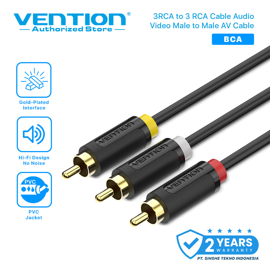 kabel AV Vention BCA 3RCA Male to 3RCA Male