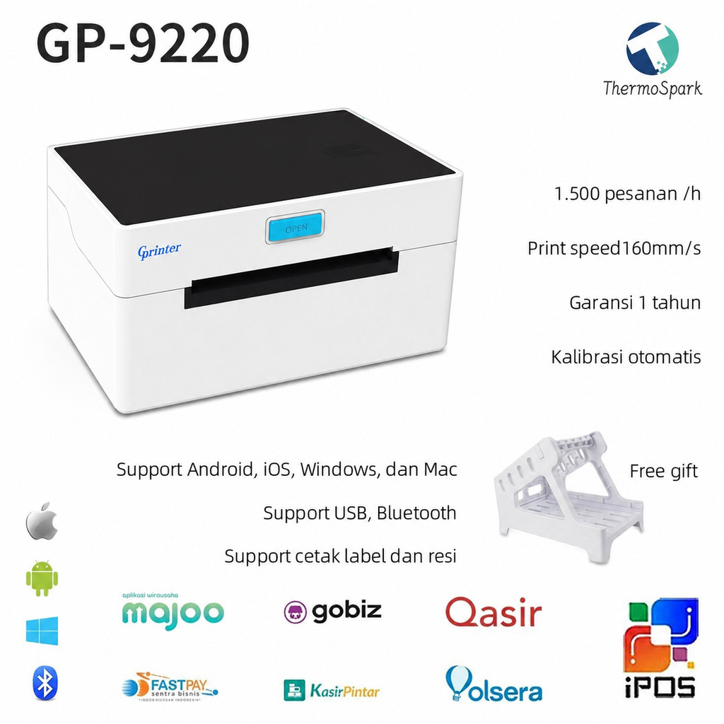 PRINTER BARCODE THERMAL LABEL SUPPORT BLUETOOTH /USB /Wireless Shipping Sticker Printer Barcode Ther