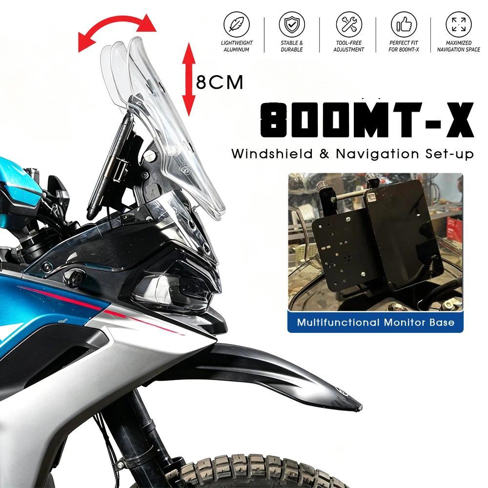 Motorcycle Navigation Tower for CFMOTO 800MTX 800MT-X Windshield & Navigation Bracket Set-up MTX800 