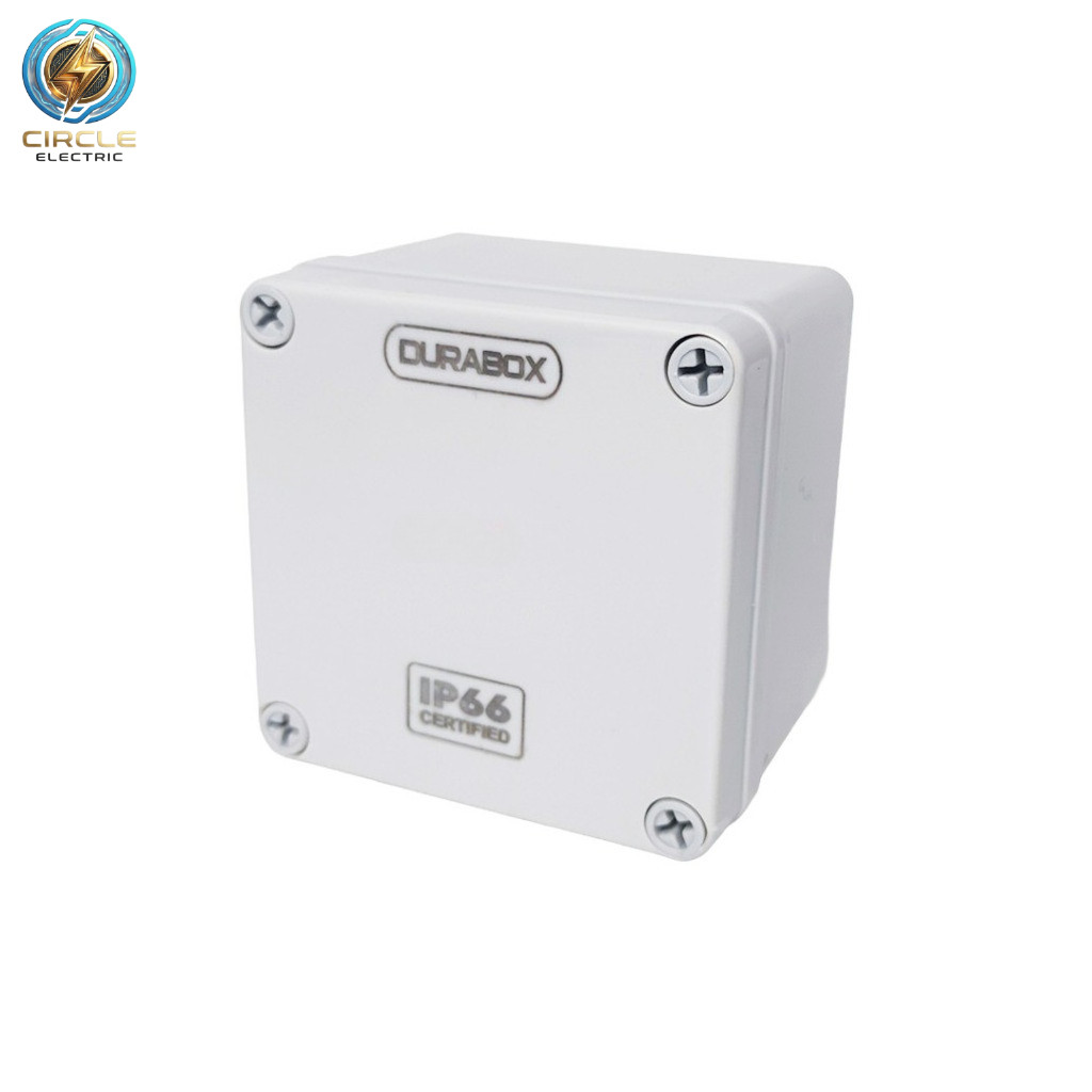 Box panel listrik DURABOX Junction Box 100x100x75mm ABS IP66 – Box Panel Listrik Tahan Air & Debu