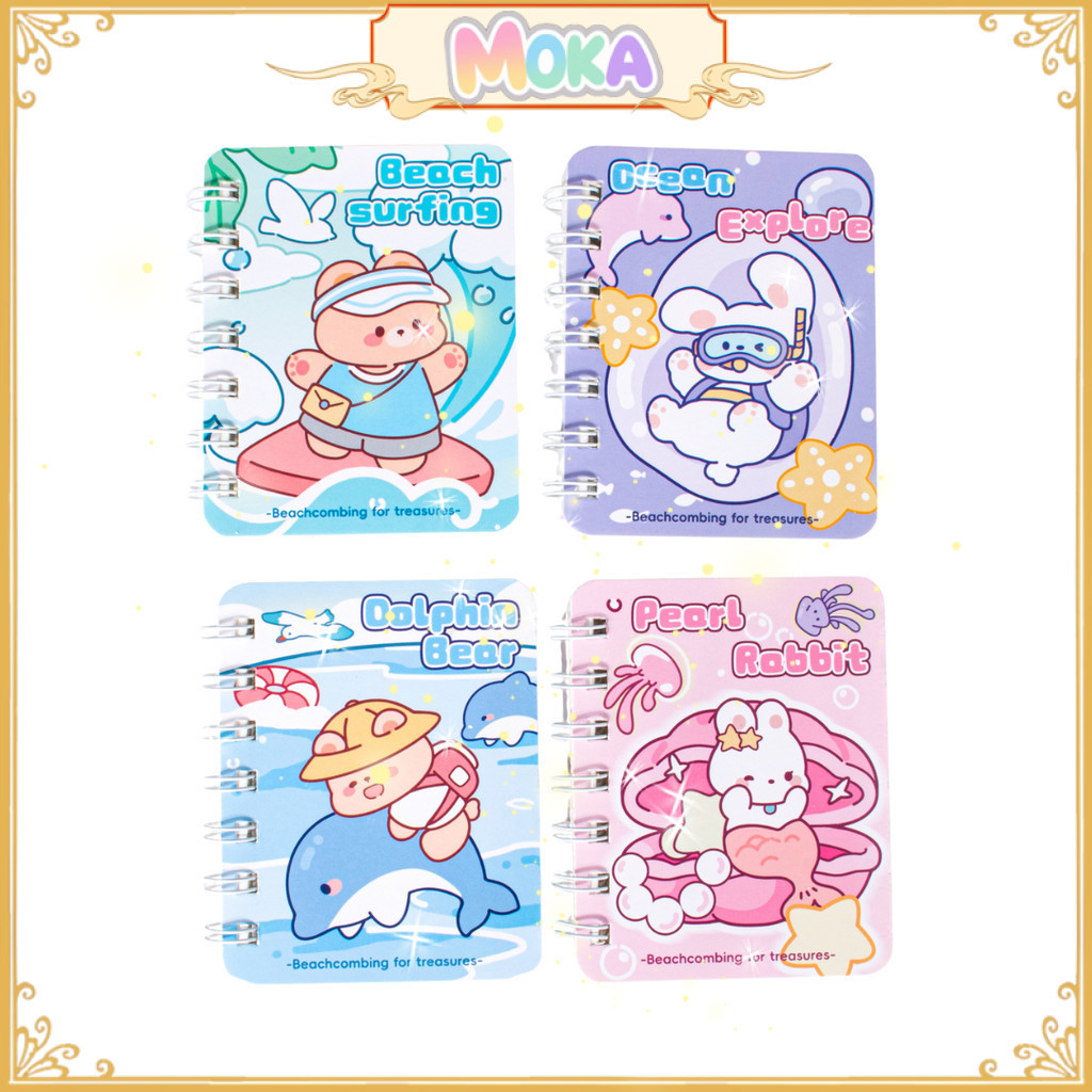 MOKA Notebook Ring Motif Little Prince / Buku A7 Catatan Ring / Buku Tulis Ring MKA00