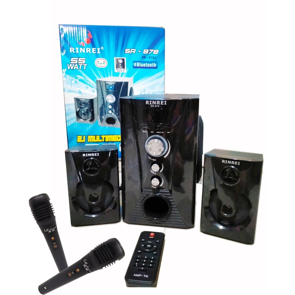 Speaker Aktif 2.1 Multimedia Bluetooth Karaoke RINREI SR-878J