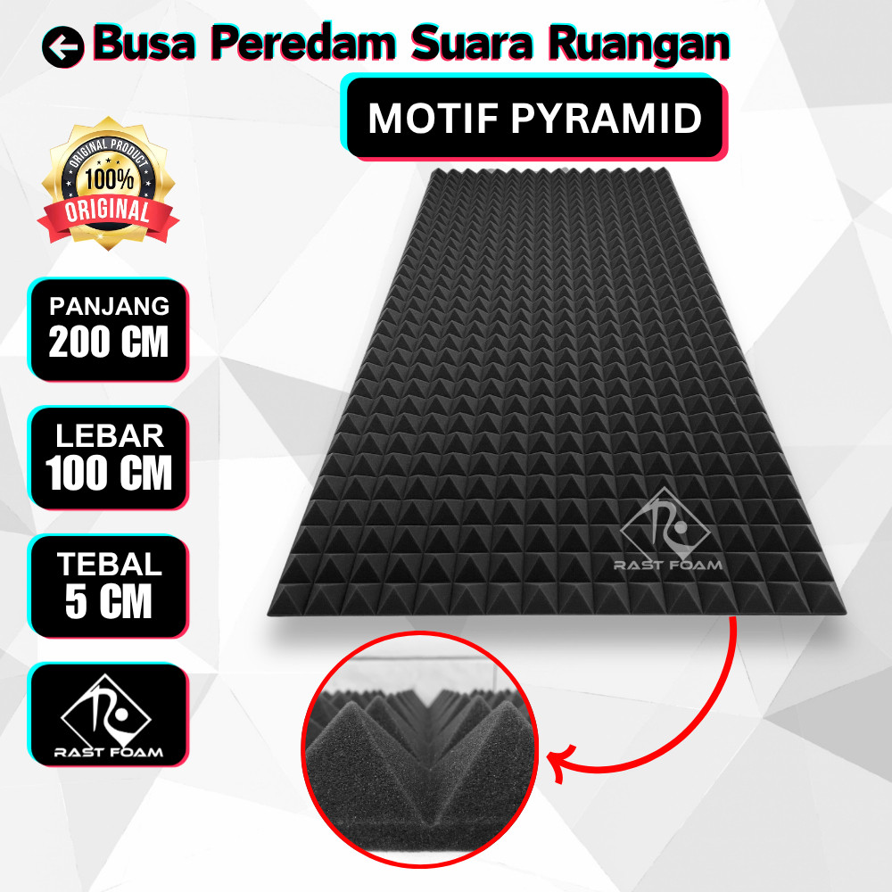 Busa Peredam Suara Studio - Busa Pyramid Acoustik Foam Peredam Ruangan