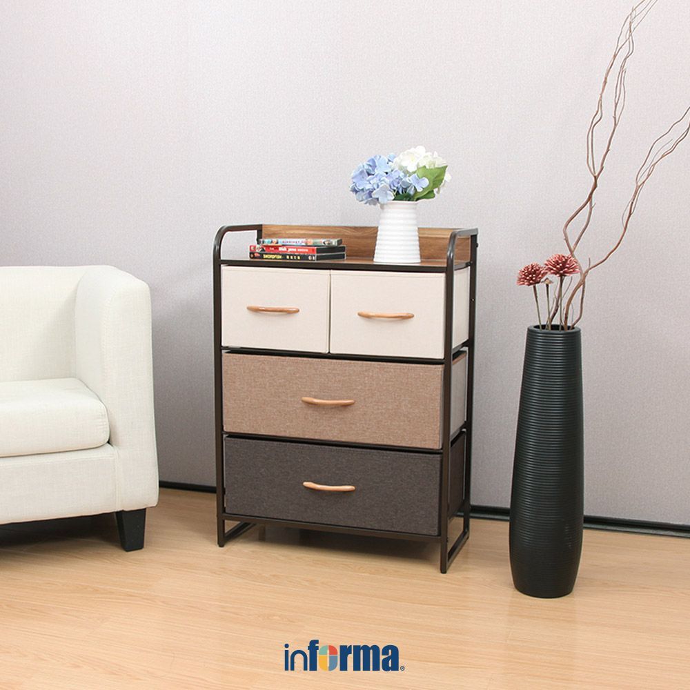 Informa Floyd Laci Penyimpanan 4 Tingkat Chest Drawer Lemari Laci Storage Cabinet Organizer Kamar