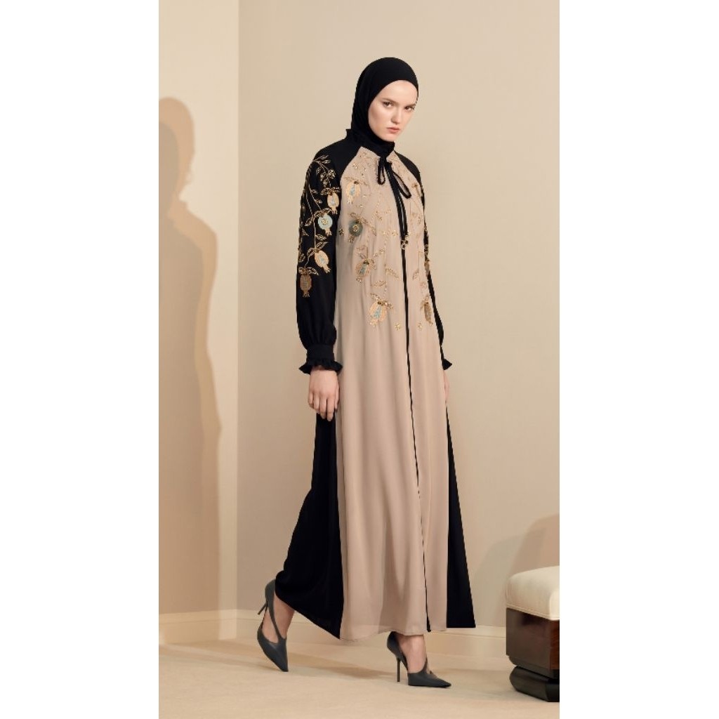 Hikmat Original Fashion A2258 - Abaya Hikmat  - Noerbutikmuslim - Gamis lebaran - Gamis Mewah - Gami