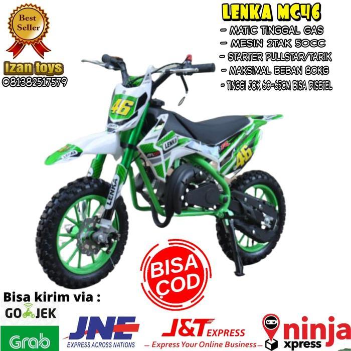 MINI CROS-TRAIL LENKA MC46-MOTORAN ANAK TRAIL-MOTOR MINI ANAK-HIJAU