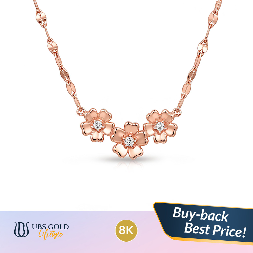 UBS Gold - Kalung Emas Millie Molly Eternelle Flower - 8K - Ksk1437k