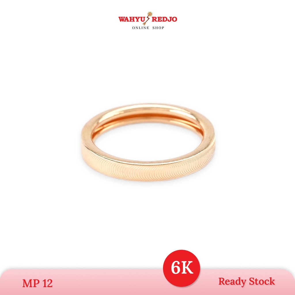 WAHYU REDJO - CINCIN POLOS GARIS HWT 6K EMAS ASLI 100% NON PAMERAN