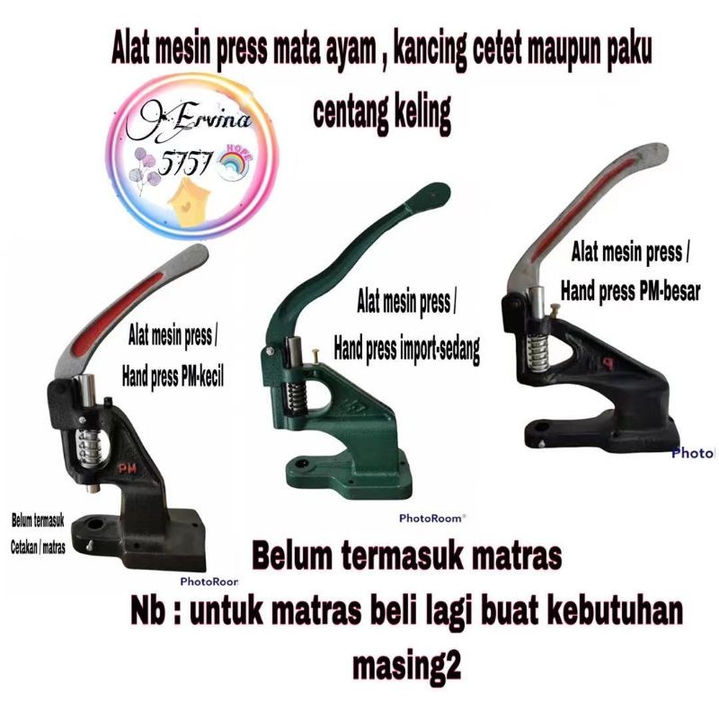 1pcs alat mesin press mata ayam eyelet / mesin hand press mata ayam eyelet