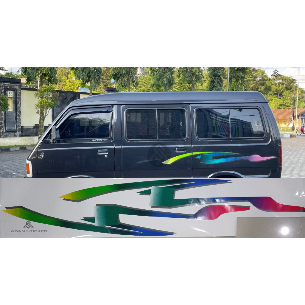 Stiker Carry PV Sticker Mobil Carry Stiker body samping mobil