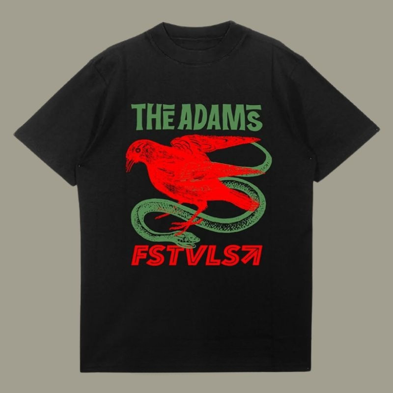Kaos T-shirt THE ADAMS x FSTVLST | Kaos Band FSTVLST x THE ADAMS | Cotton Combed24s