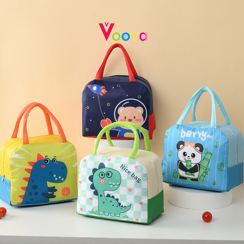 VOOVA Lunch Bag/ Tas Bento/ Tas Bekal Anak Karakter Tahan Panas/Tas Bekal Sekolah/ Lunch Bag/ Tas Be