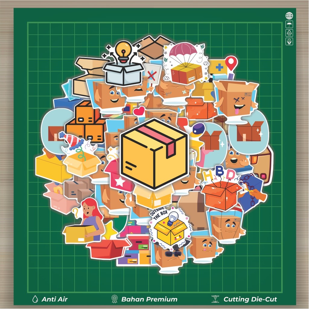 HOT 50 PCS STIKER Stiker Box Stiker Fashion Cars Decal Dingin Kartu Album Custom Vinyl Anti Air- Sti