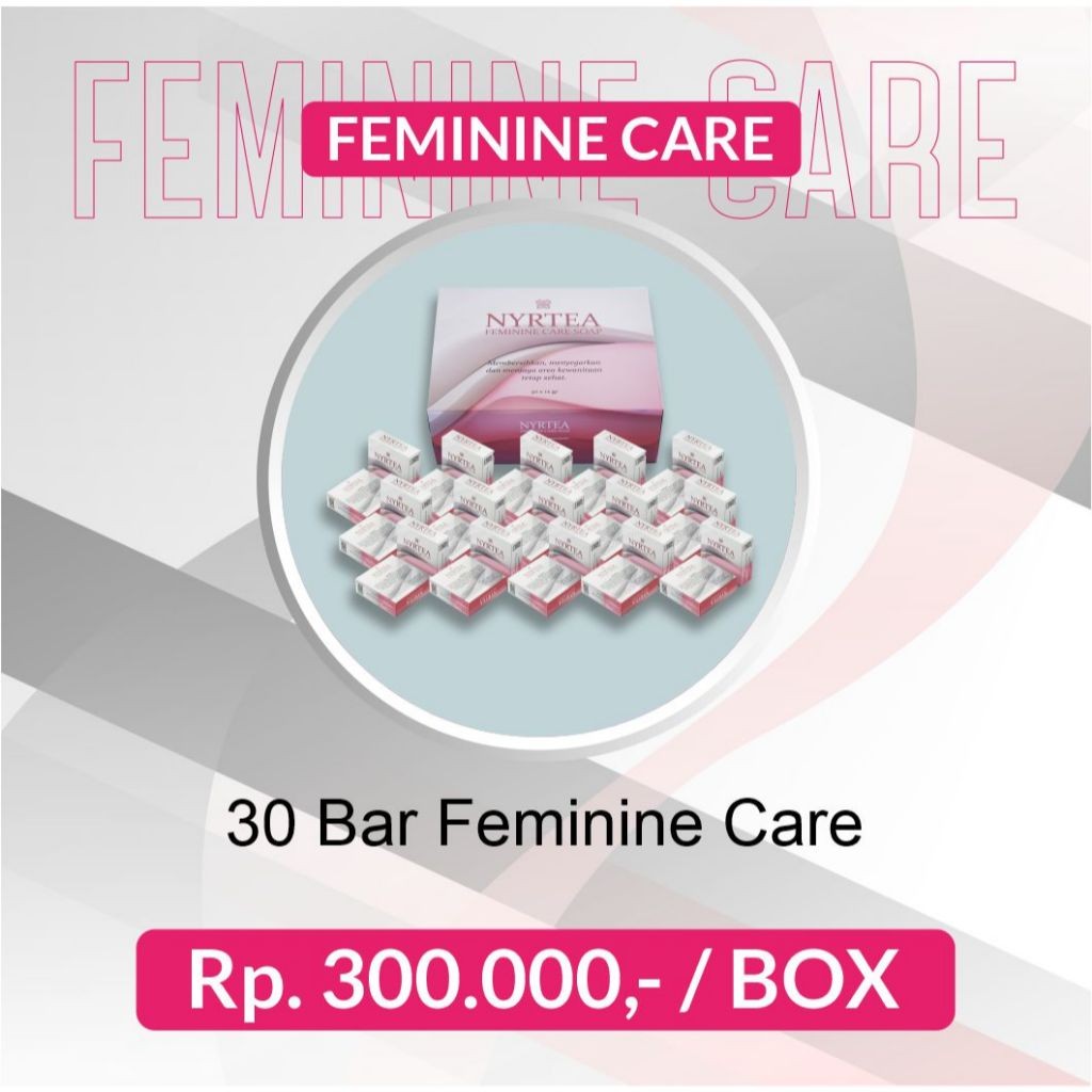 1 Box Sabun Kewanitaan Nyrtea Feminine Care Soap Original 30 Pcs - Membersihkan, Menghilangkan Bau, 