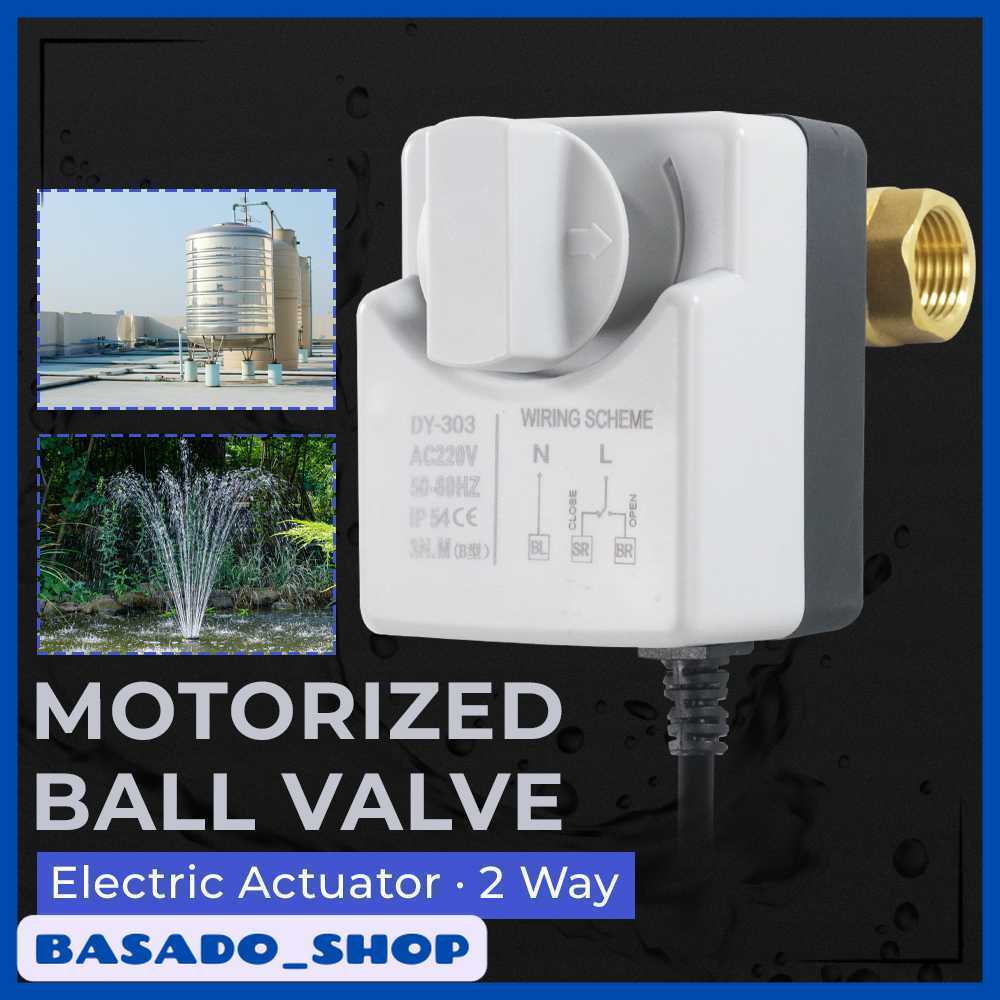 Brass Motorized Ball DN15 Valve Type Electric Actuator 2 Way - DY-303