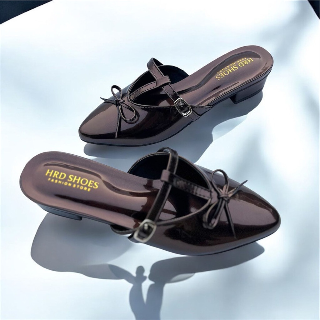 Heels Wanita Mules Pita 3cm / Sandal Heels Selop Pita Hak 3cm