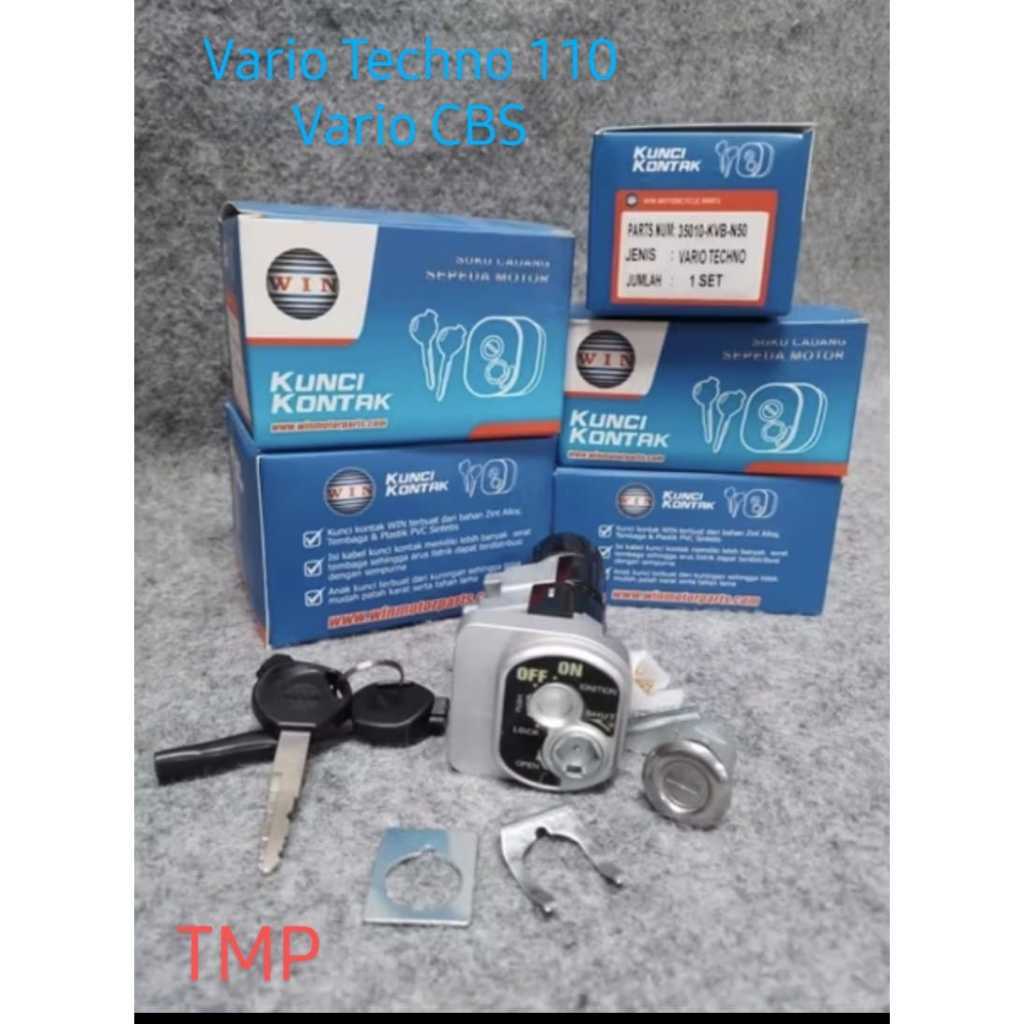 Kunci Kontak Assy / Set + Kunci Jok Vario CBS / Vario Techno 110 / Kualitas Super MERK WIN