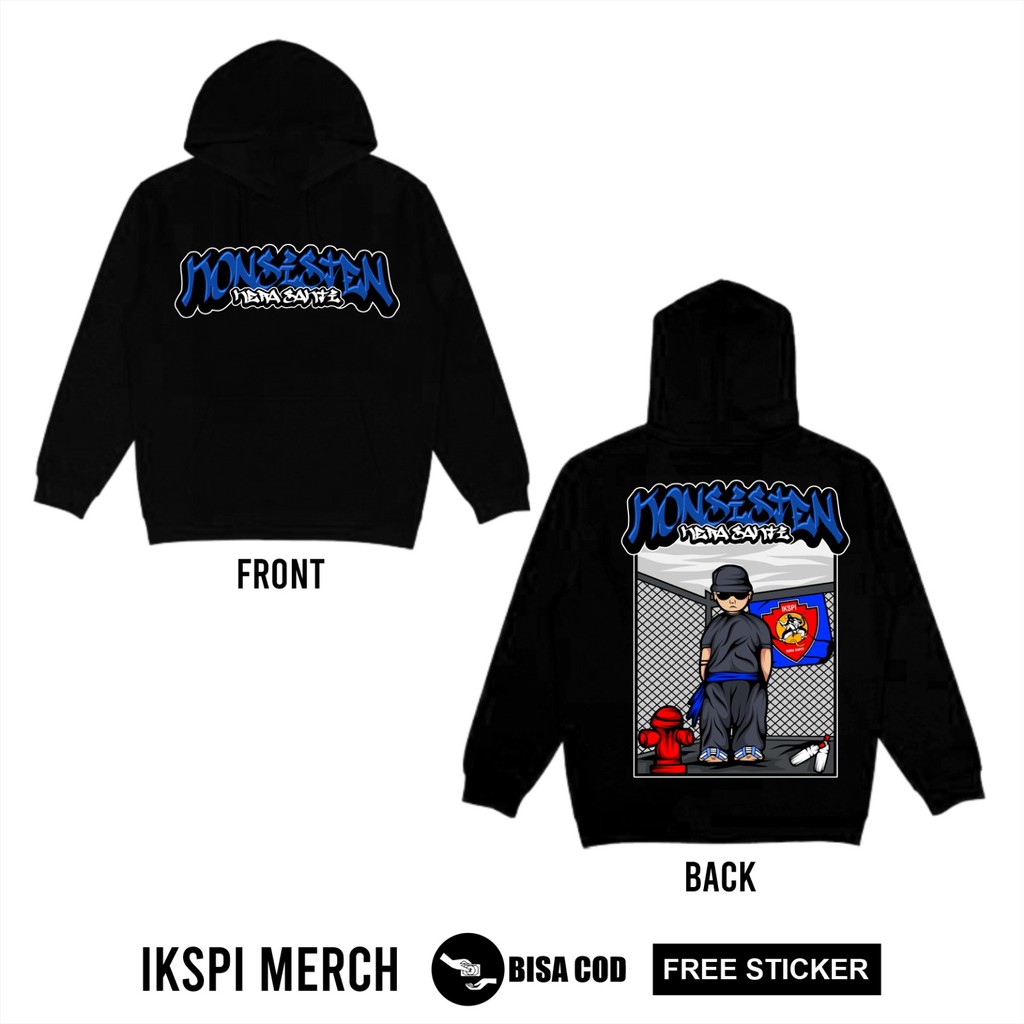 (HF240B) HOODIE IKSPI KERA SAKTI KONSISTEN KERA SAKTI MOTIF SATU ORANG  -IKSPI HOODIE IKSPI TERBARU 