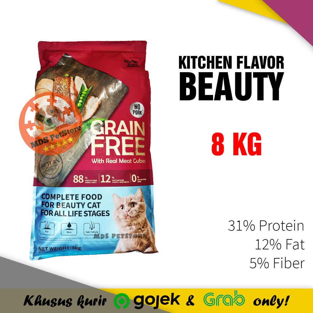 Klik Petfood Kitchen Flavor Beauty All Life 8 Kg | makanan kucing kf flavour 8kg