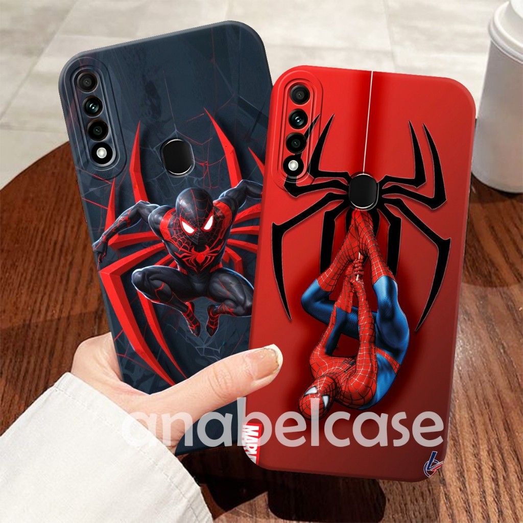 SOFTCASE OPPO A31 A8 A53 A33 A54 A55 4G A57 2022 A77S A76 A96 A36 Motif Spiderman - Case Kekinian - 