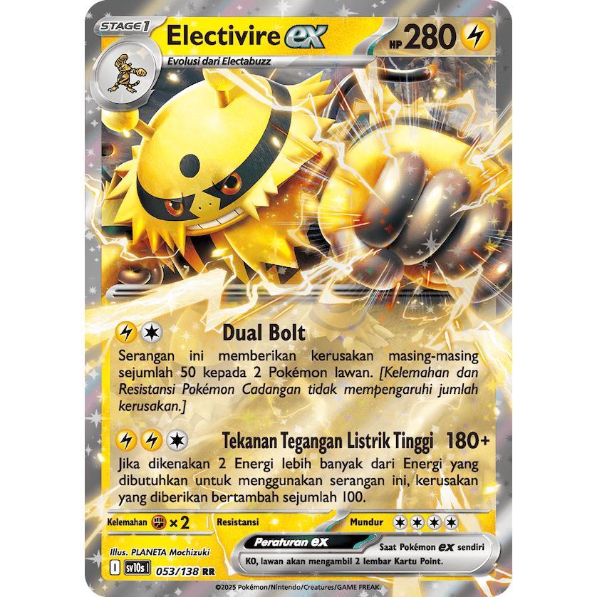 TCG Electivire 053/138 RR HOLO SV10s KARTU CARD POKEMON Indonesia