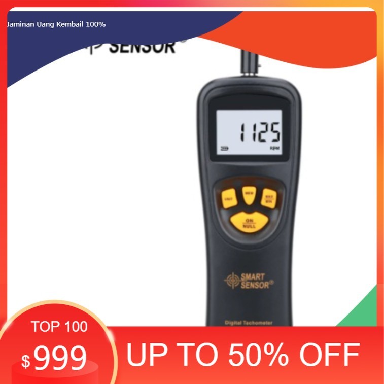 Temukan SMART SENSOR Digital Tachometer RPM Meter 0.5 - 19999 RPM AR925
