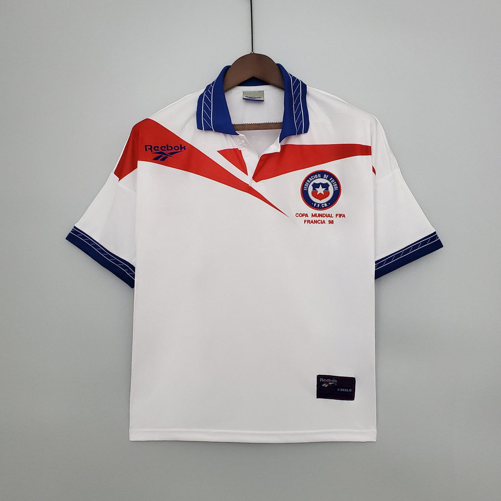 Jersey Retro Chile 1998 away A14 T shirt pria