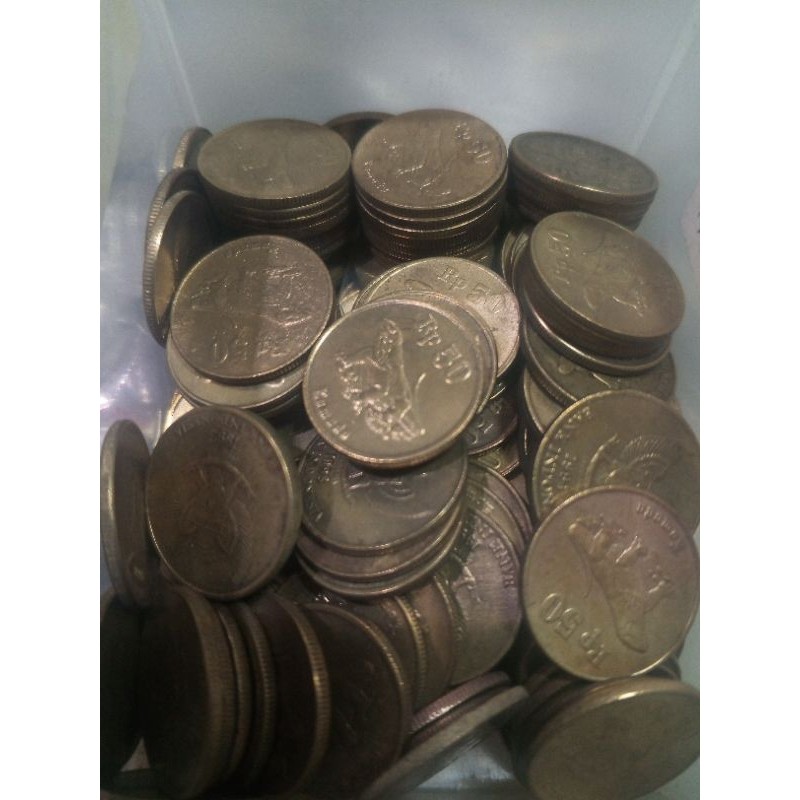 KOIN 50 RUPIAH KOMODO ORIGINAL tahun (acak )