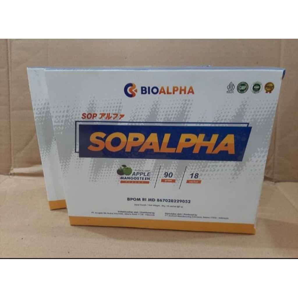 100% ASLI SOP ALPHA 1 BOX ISI 18 SACHET  SALMON OVARY PEPTIDE SOPALPHA HALAL BPOM ASLI ORIGINAL
