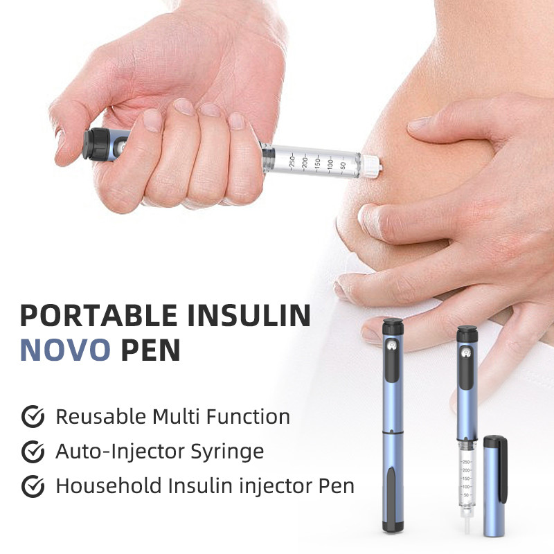 Portable Insulin Novo Pen Reusable Multi Function Insulin Pen Syringe Auto-Injector Syringe Househol