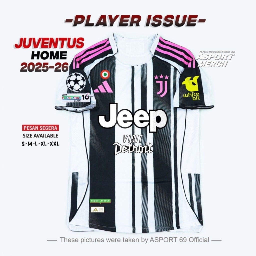 ASPORT PLAYER ISSUE JUVE HOME 2025 2026 JUVENTUS HOME PI 25 26